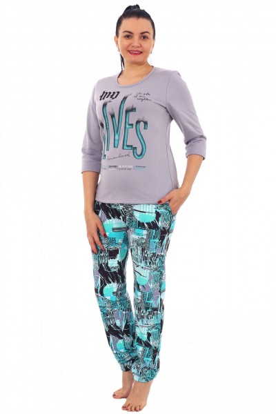 Пижама женская футер начёс Сальма