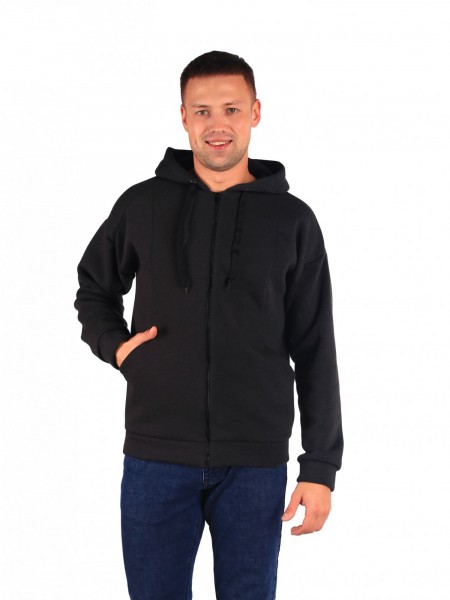 Толстовка мужская футер начёс Сибирь уголь