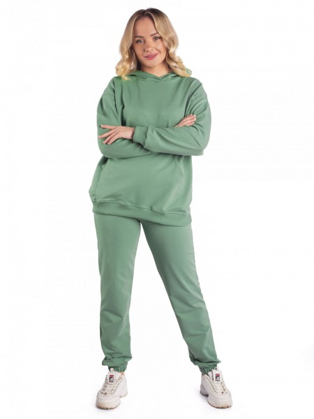 Костюм женский футер 2-х нитка Блум зелень