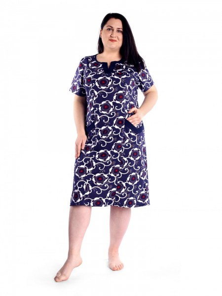 Платье женское кулирка Прасковья цветок