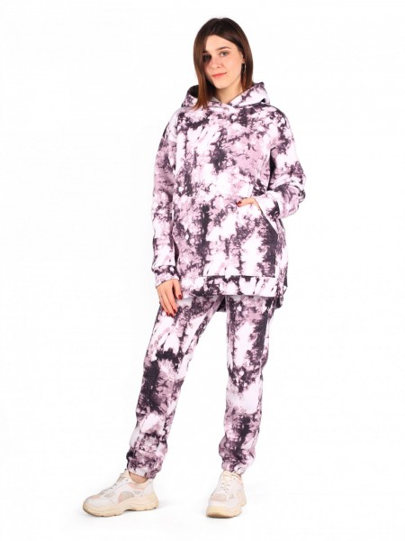 Толстовка женская футер начес 3-х нитка пенье Метель брусника