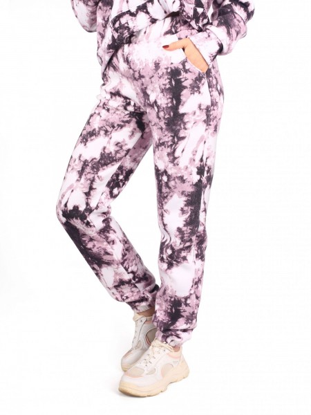 Брюки женские футер начес 3-х нитка пенье Метель брусника