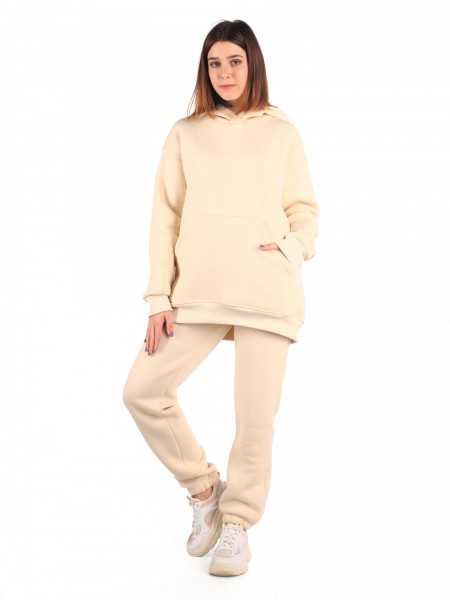 Толстовка женская футер начес 3-х нитка пенье Рокси ваниль