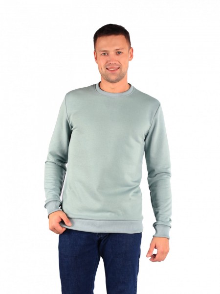 Толстовка мужская футер 3-х нитка петля Берн шалфей