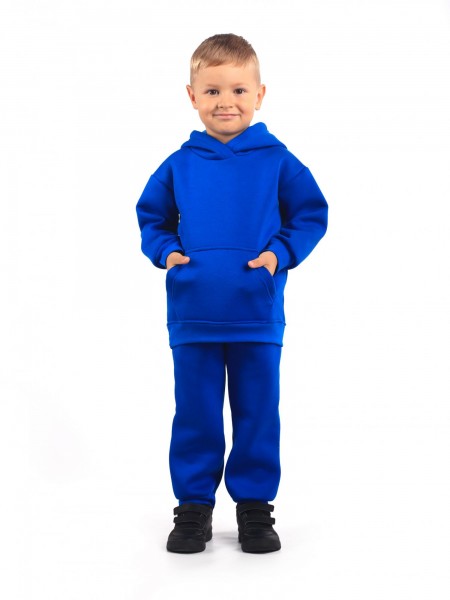 Костюм детский футер начес 3-х нитка пенье Бейби Стайл синий неон