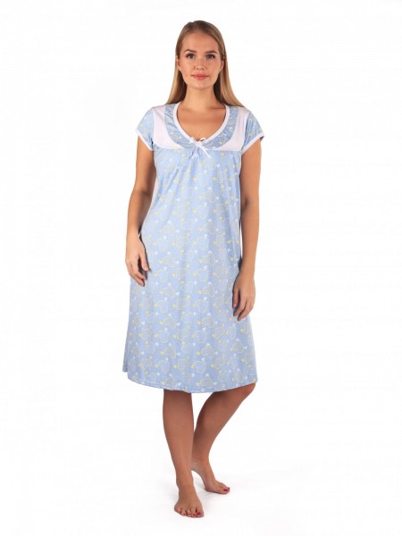 Ночная сорочка женская кулирка Дарья сердца