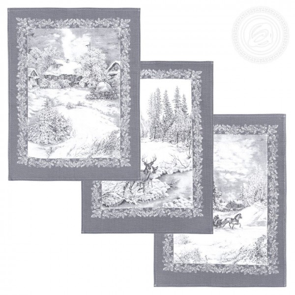 Полотенце вафельное рогожка Сочельник р.45*60