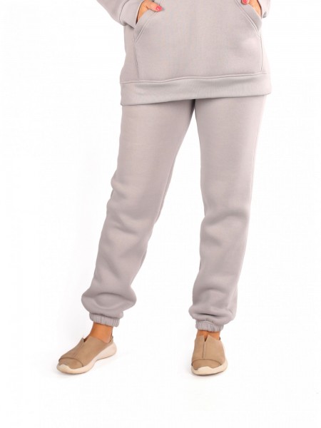 Брюки женские футер начес 3-х нитка пенье Рокси серый