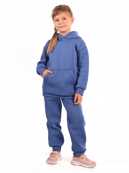 Костюм детский футер начес 3-х нитка пенье Бейби Стайл индиго
