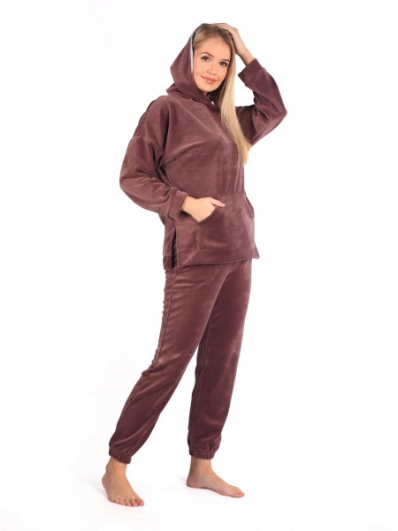 Костюм женский велюровый Аиша слива