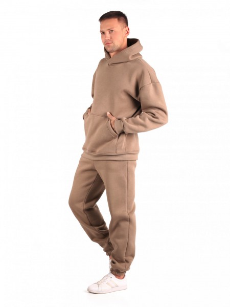 Костюм мужской футер начес 3-х нитка пенье Кольт кофе