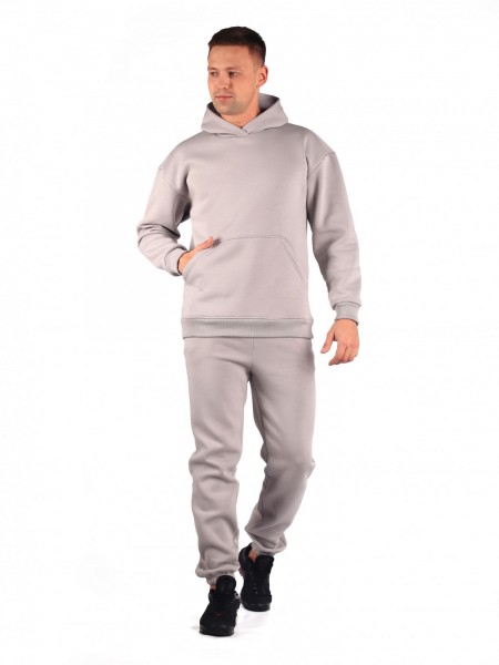 Костюм мужской футер начес 3-х нитка пенье Кольт серый