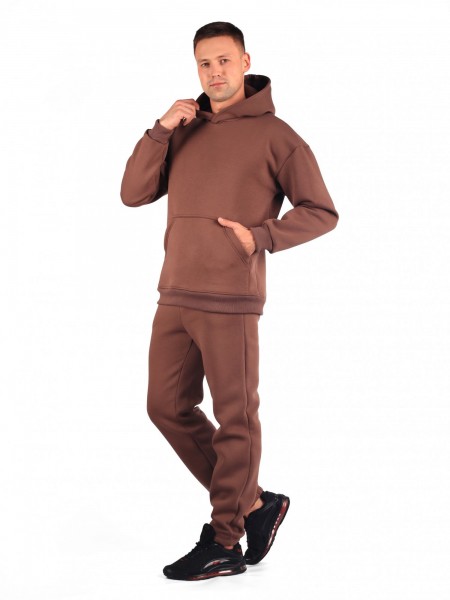 Костюм мужской футер начес 3-х нитка пенье Кольт шоколад