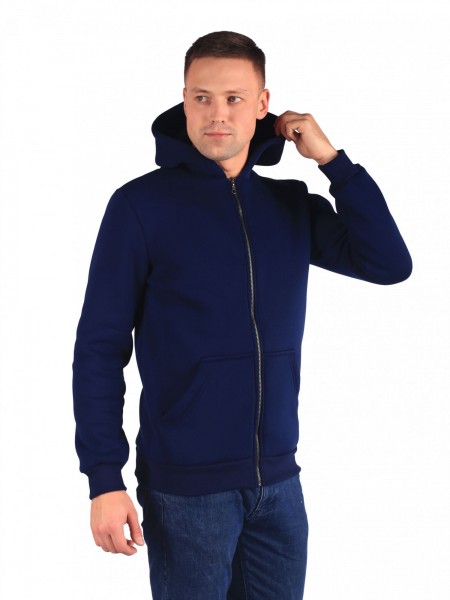 Толстовка мужская футер 3-х нитка начес Урал чернило