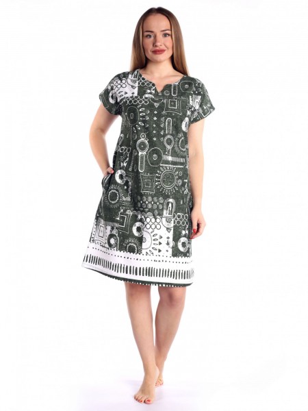 Туника женская кулирка Индиана зеленый