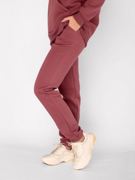 Брюки женские футер начес 3-х нитка пенье Рокси слива