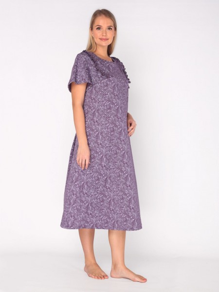 Ночная сорочка женская кулирка Лика цветы