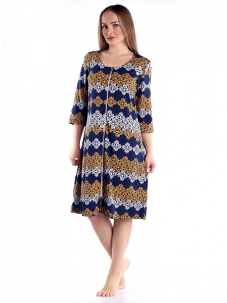 Халат женский интерлок на молнии Фасон