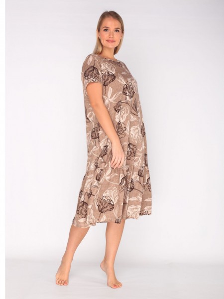 Платье женское кулирка Агния цветы
