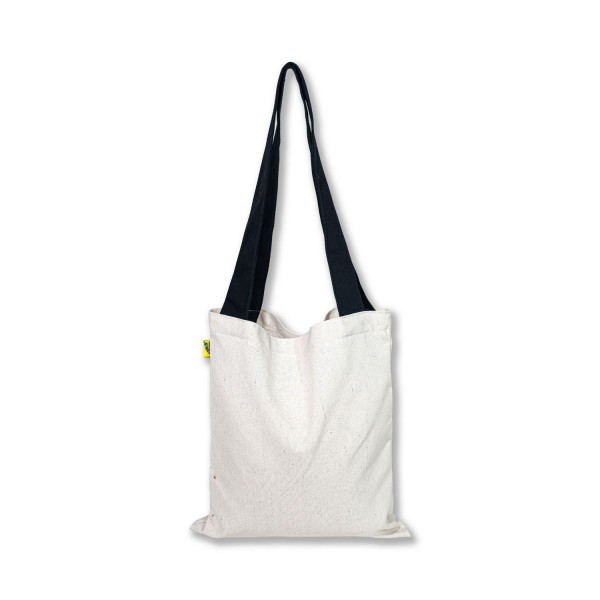 Сумка городская белая с черными ручками