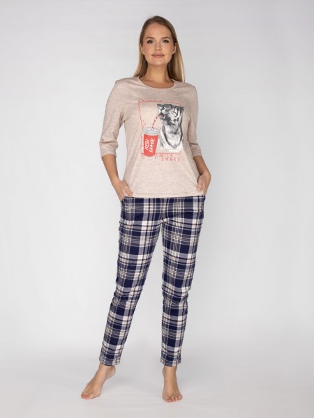 Костюм женский кулирка с брюками Тигр