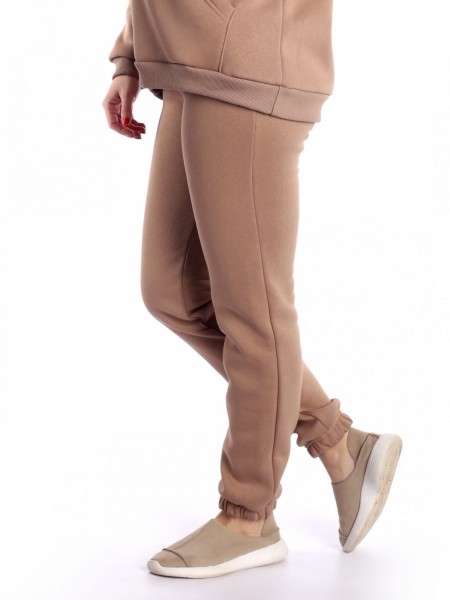 Брюки женские футер начес 3-х нитка пенье Рокси кофе