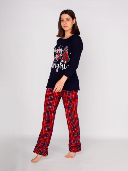 Костюм женский кулирка Новогодние каникулы