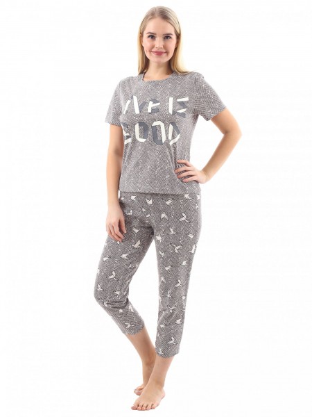 Костюм женский кулирка с брюками Оригами