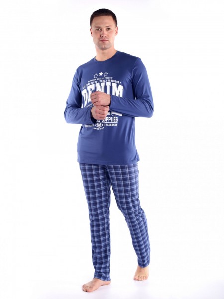 Пижама мужская кулирка Деним индиго Пижама мужская кулирка Деним индиго