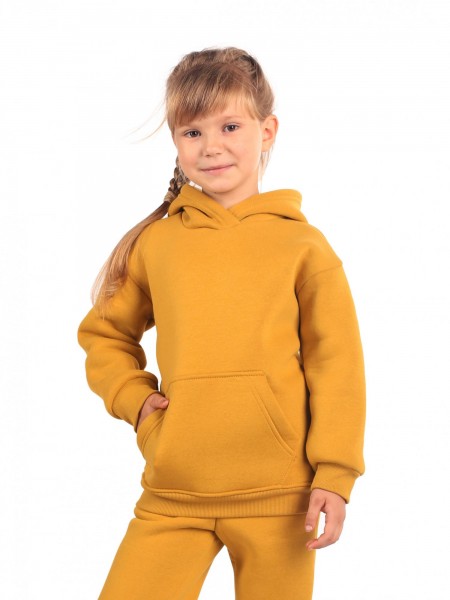 Толстовка детская футер начес 3-х нитка пенье Бейби стайл горчица