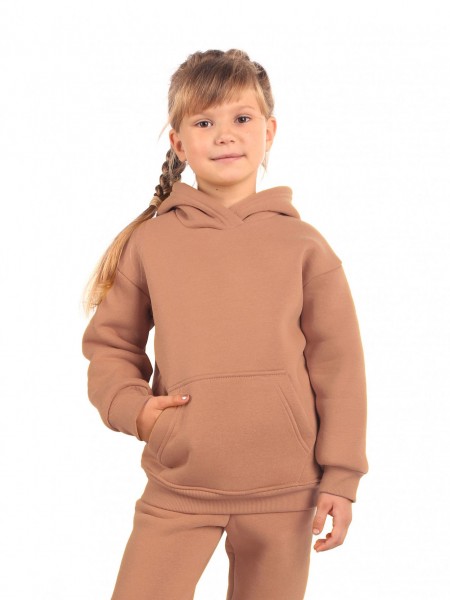Толстовка детская футер начес 3-х нитка пенье Бейби стайл кофе