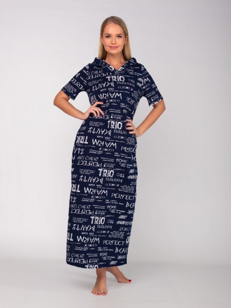 Платье женское кулирка с капюшоном Перфект