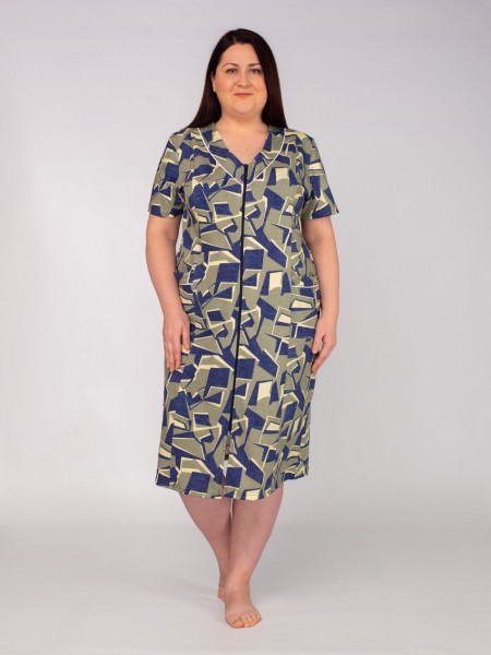 Халат женский кулирка Фаина хаки