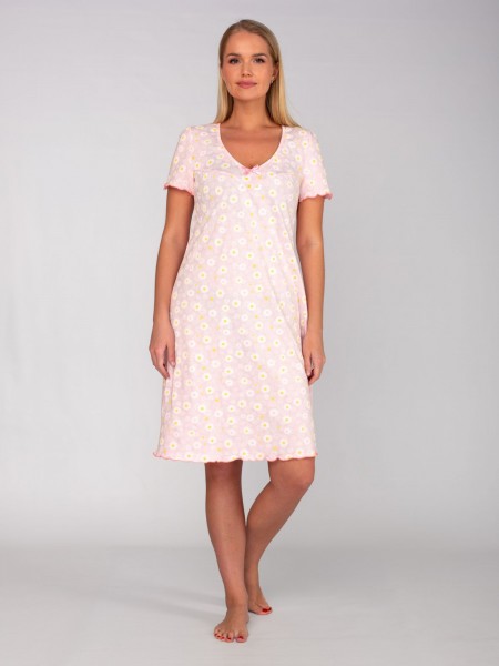 Ночная сорочка женская кулирка Полянка ромашки