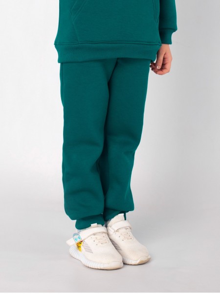 Брюки детские футер начёс 3-х нитка пенье Бейби стайл изумруд