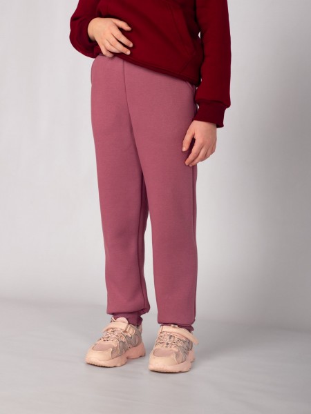 Брюки детские футер начёс 3-х нитка пенье Бейби стайл сухая роза