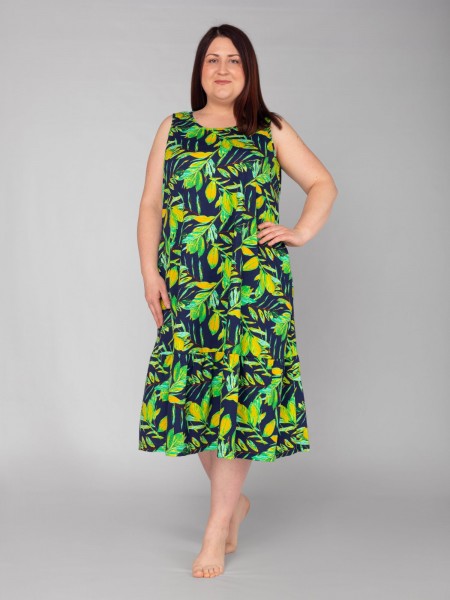 Сарафан женский кулирка Майли листья