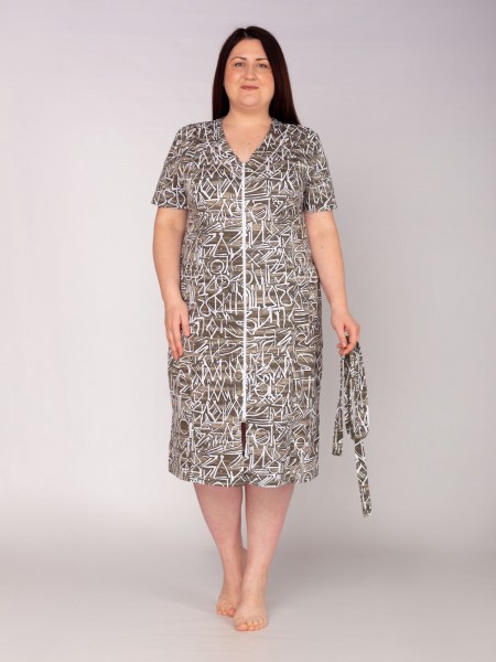 Халат женский кулирка Фаина олива