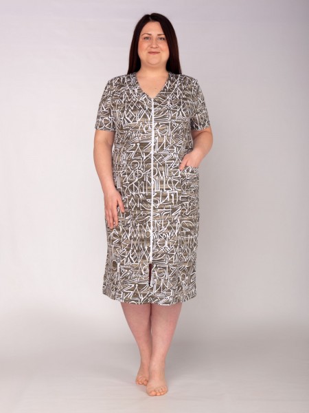 Халат женский кулирка Фаина олива