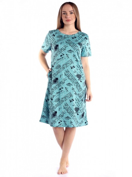 Туника женская кулирка Вояж зелень