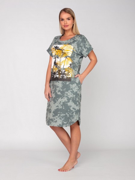 Туника женская кулирка Экзотика