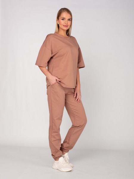 Костюм женский футер 2-х нитка Вики кофе