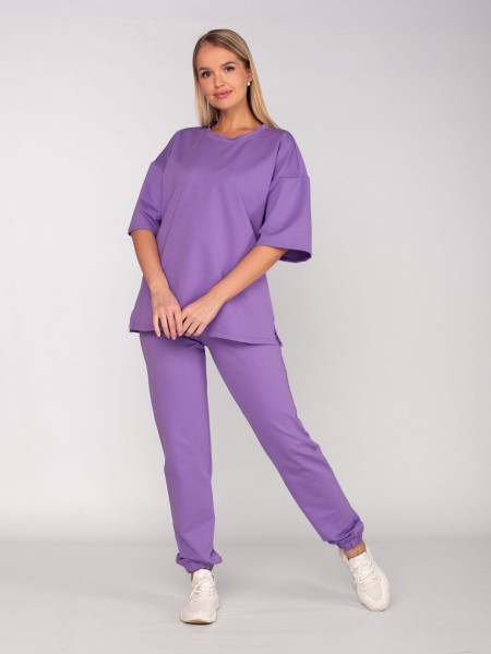 Костюм женский футер 2-х нитка Вики сирень