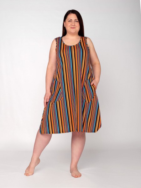 Сарафан женский кулирка Дарина оранжевый