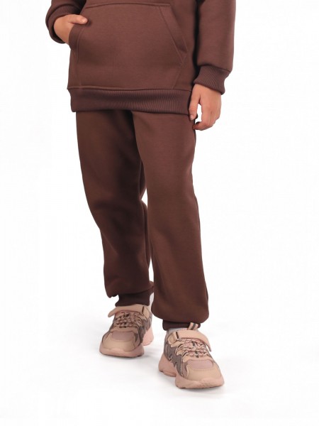 Брюки детские футер начёс 3-х нитка пенье Бейби стайл шоколад