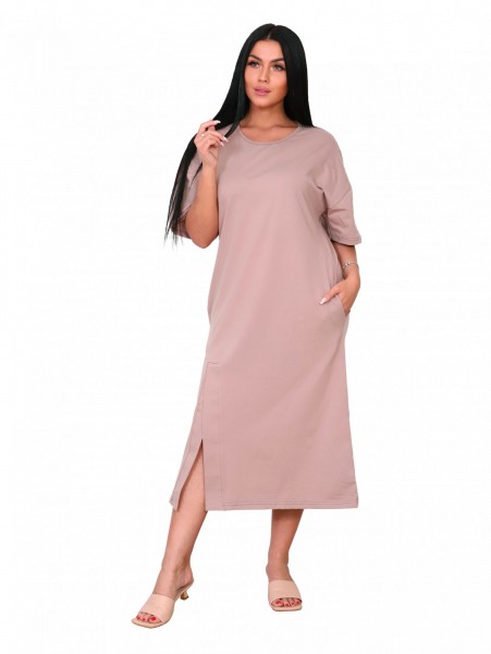 Платье женское кулирка с лайкрой Стелла латте