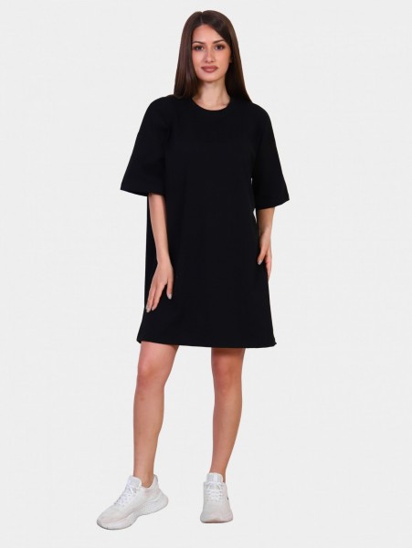 Платье оверсайз женское кулирка с лайкрой Кэти черный