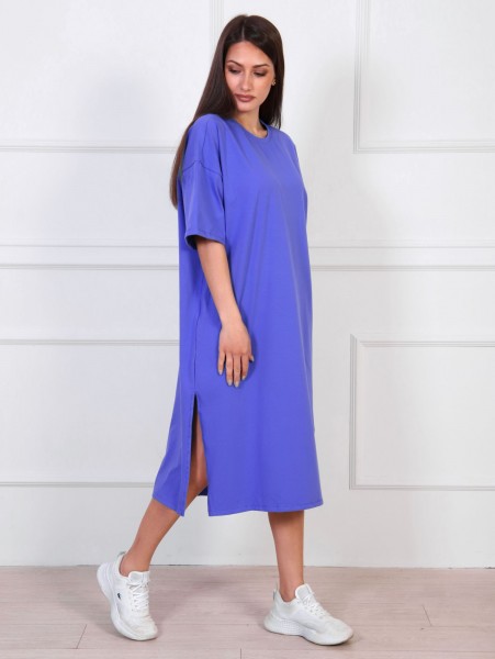 Платье оверсайз женское кулирка с лайкрой Лорена ирис