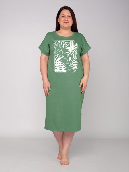 Платье женское кулирка Гармония зелень