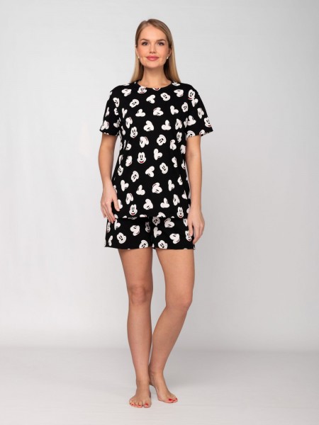 Костюм женский кулирка с шортами Микки